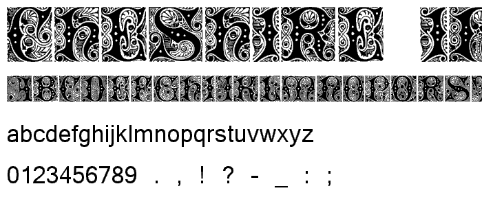Cheshire Initials font